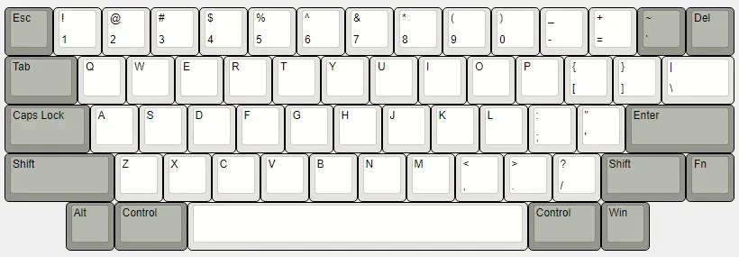 Couleur: Disposition HHKB ANSI