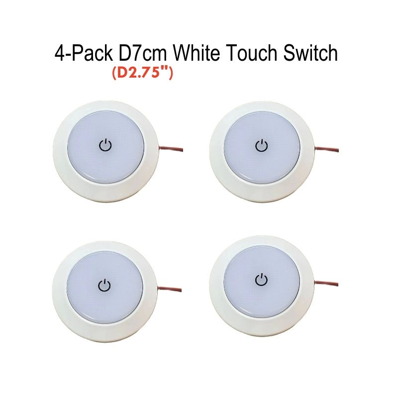 白い7cmタッチ調光器