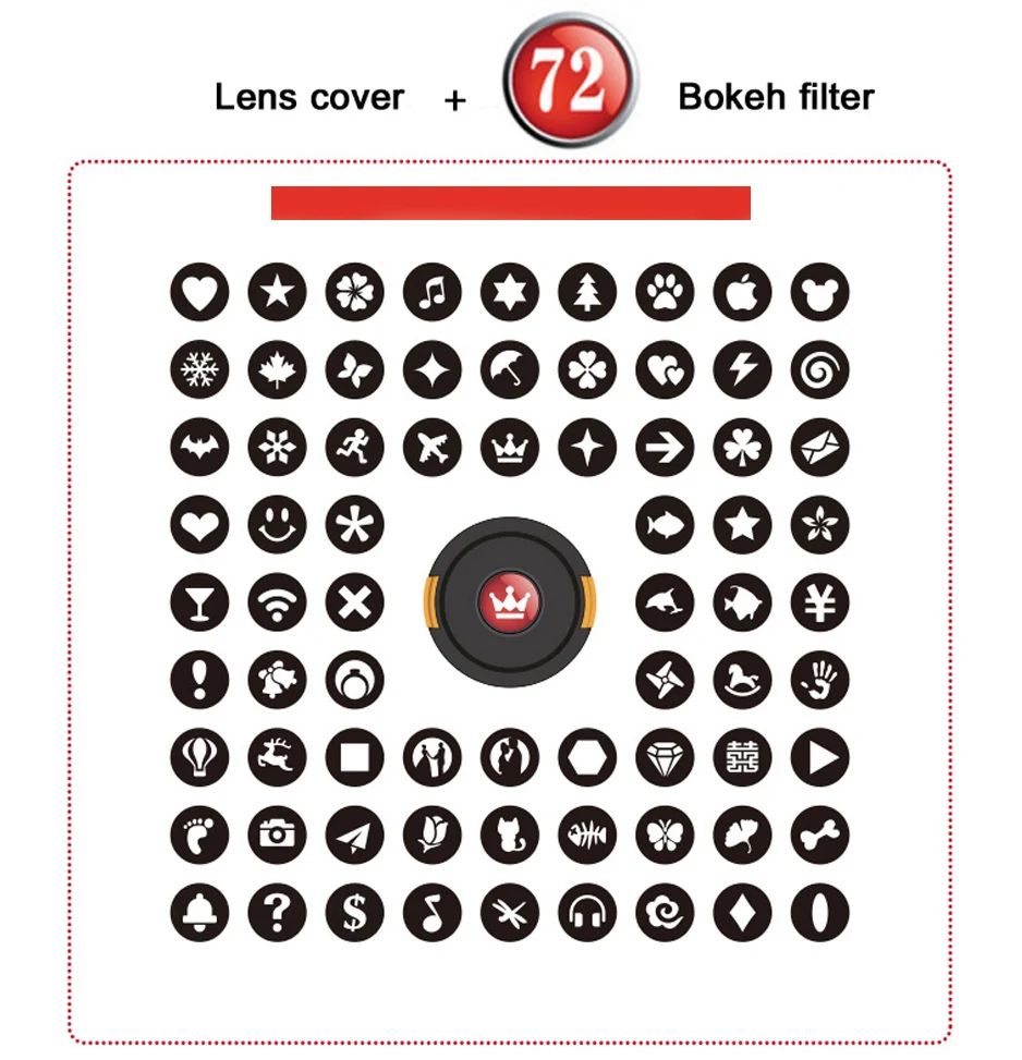 72in1 número 1 a 72-77mm