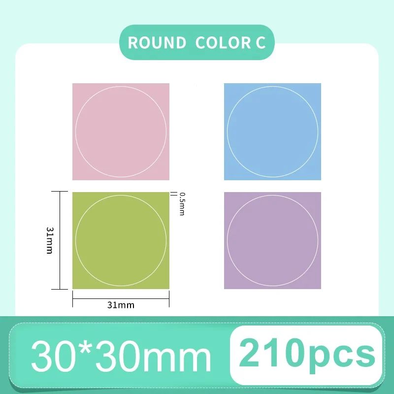 color:2pcs Round B