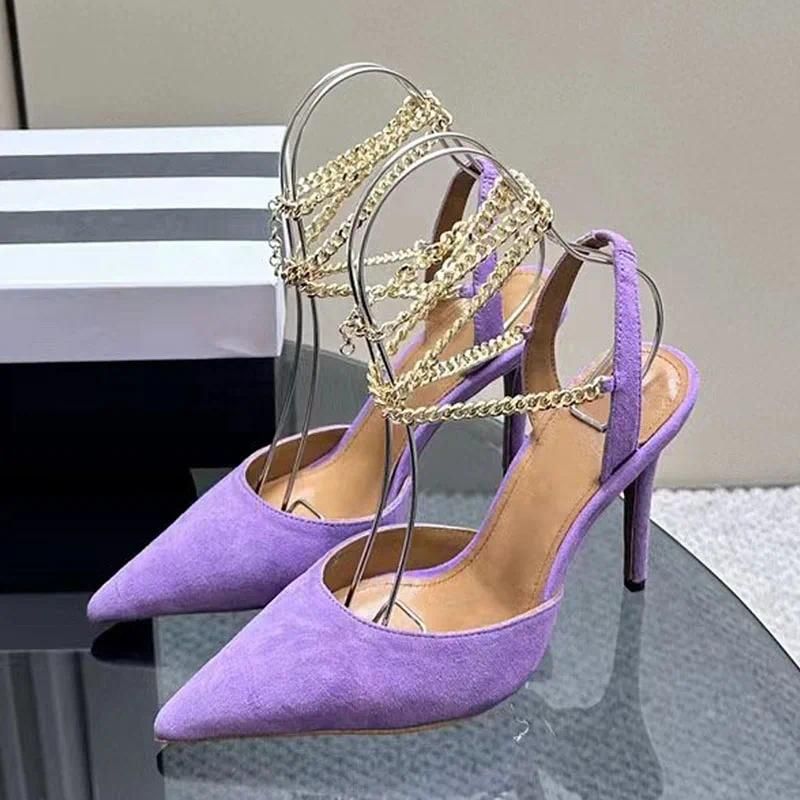 Purple pumps