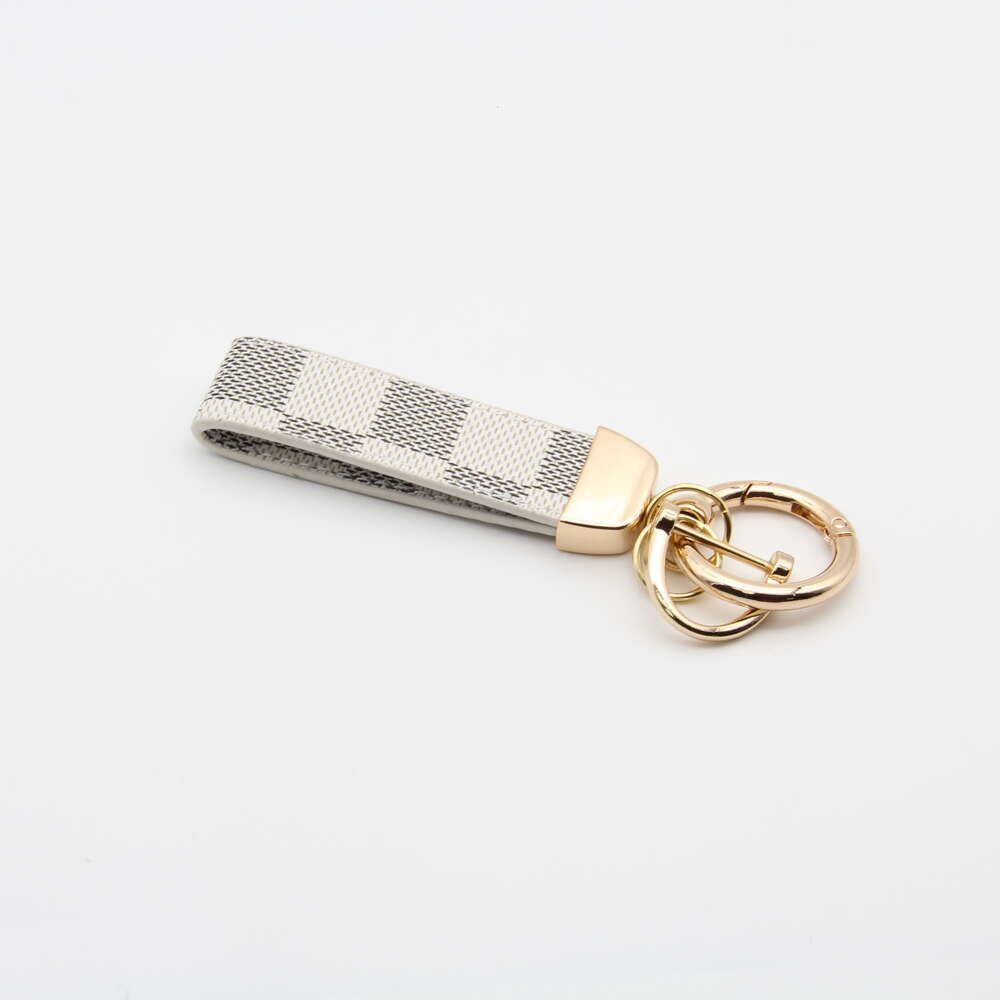 White Plaid Leather: Light Gold