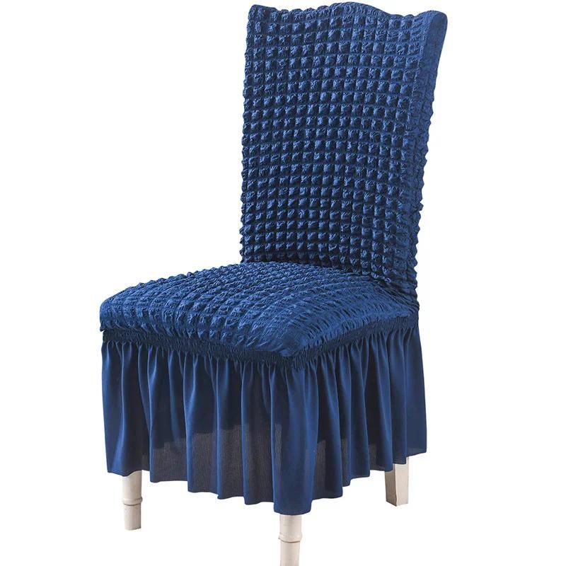 Couverture de chaise bleu marine 1pcs