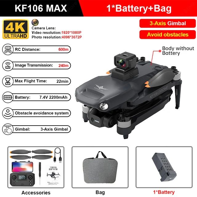 Kleur: KF106 Max Bag3 -batterijen