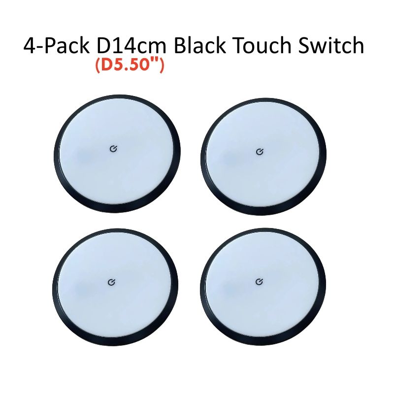 Schwarzer 14-cm-Touchdimmer