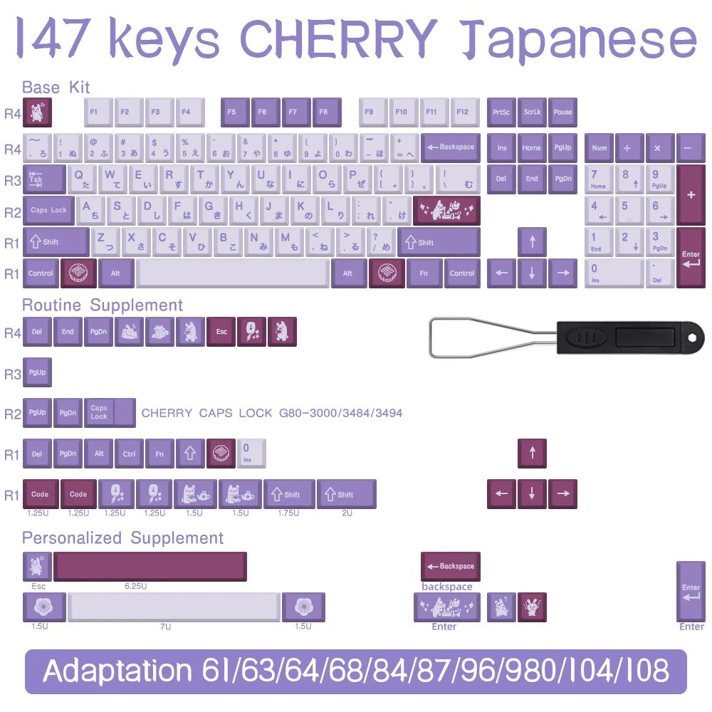 Cor: 147 chaves japonesas