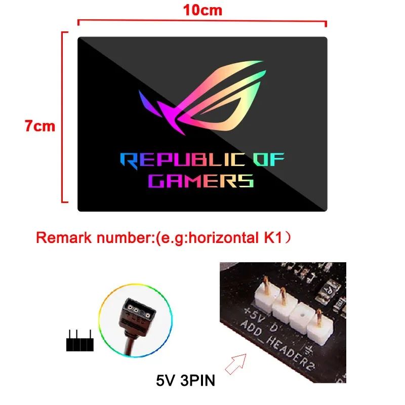 Kolor: 5v 3pin ArgbSpec: pionowy