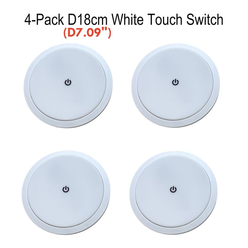 白い18cmタッチ調光器