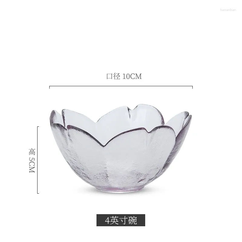 Glass rose bowl