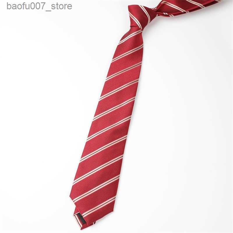 Red Gold Striped Tie