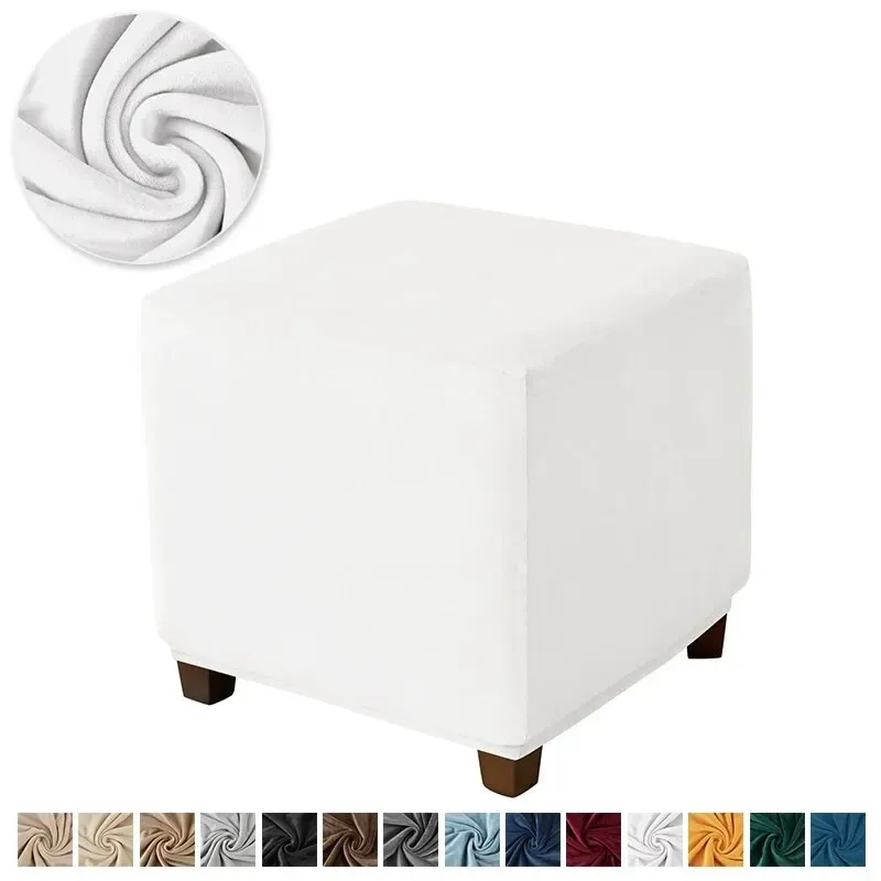 Couvre-tabouret blanc