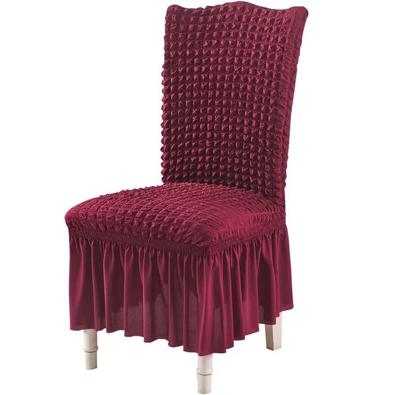 Couverture de chaise rouge du vin rouge 1pcs