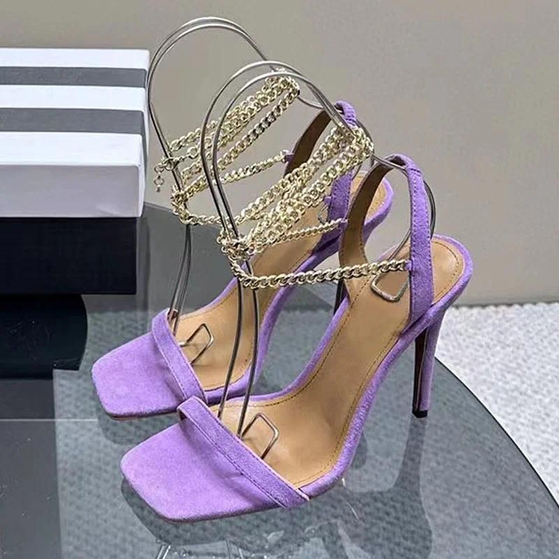 Purple sandals