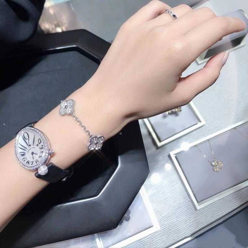 Full Diamond Silver Five-flower Bracelet