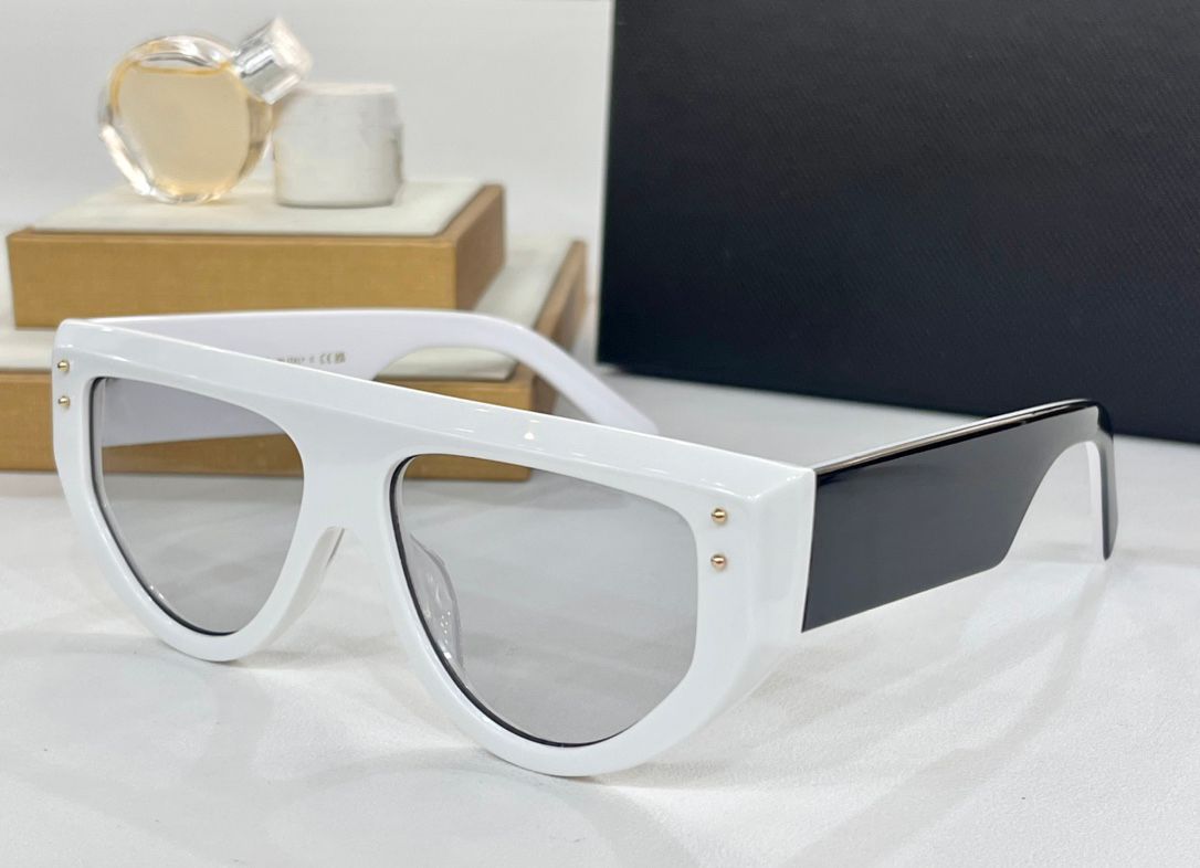 White frame light grey lens