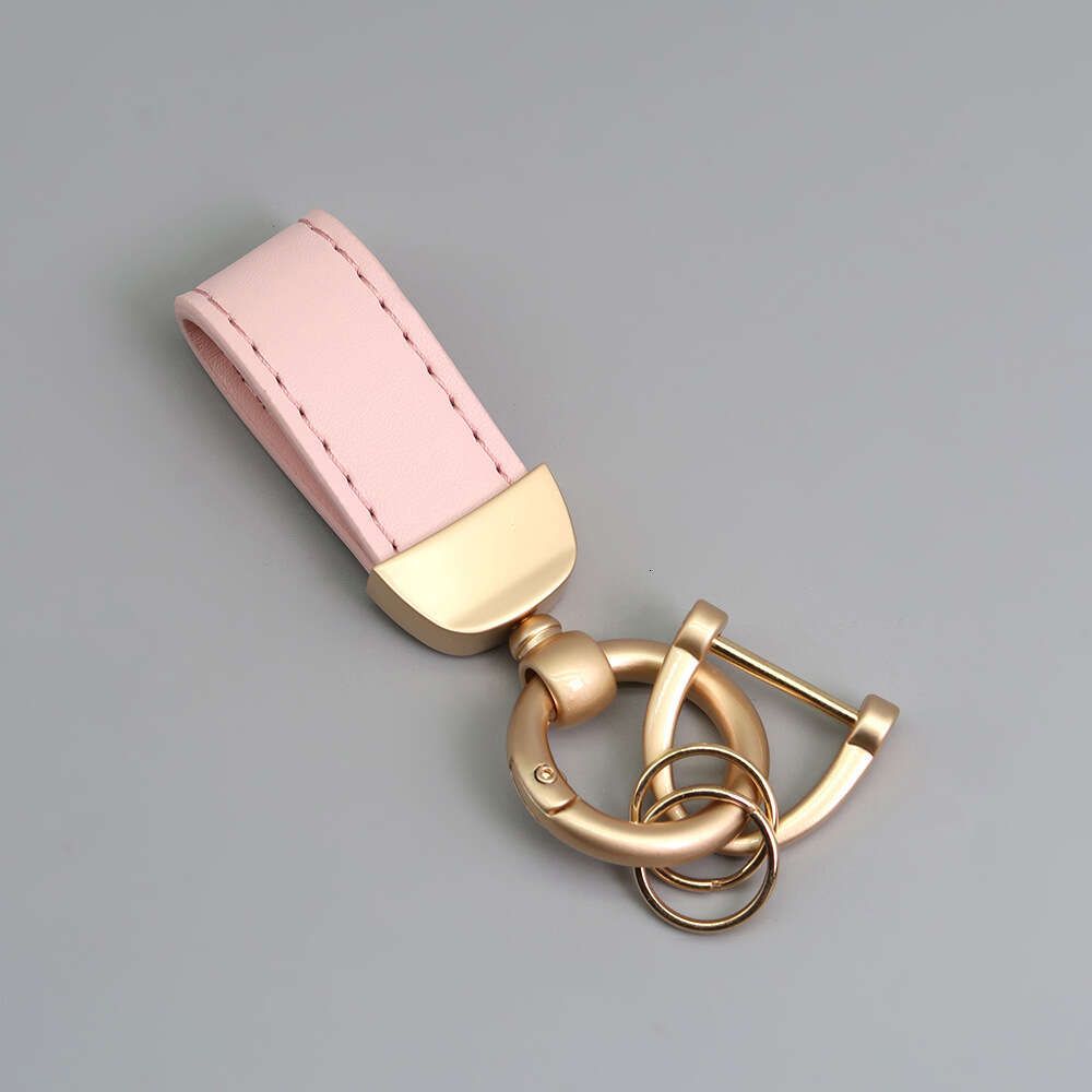 Light pink pearl gold leather strip