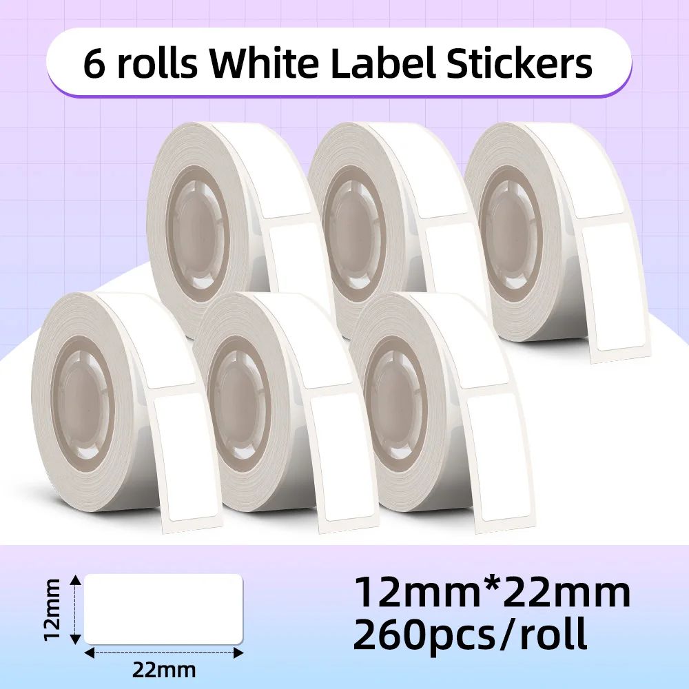 Color:6x White 12x22mm