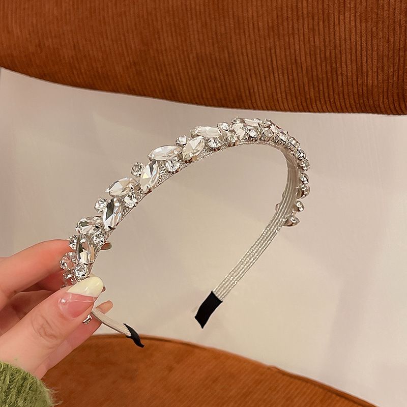 #2 Silver Diamond Leaf Headband