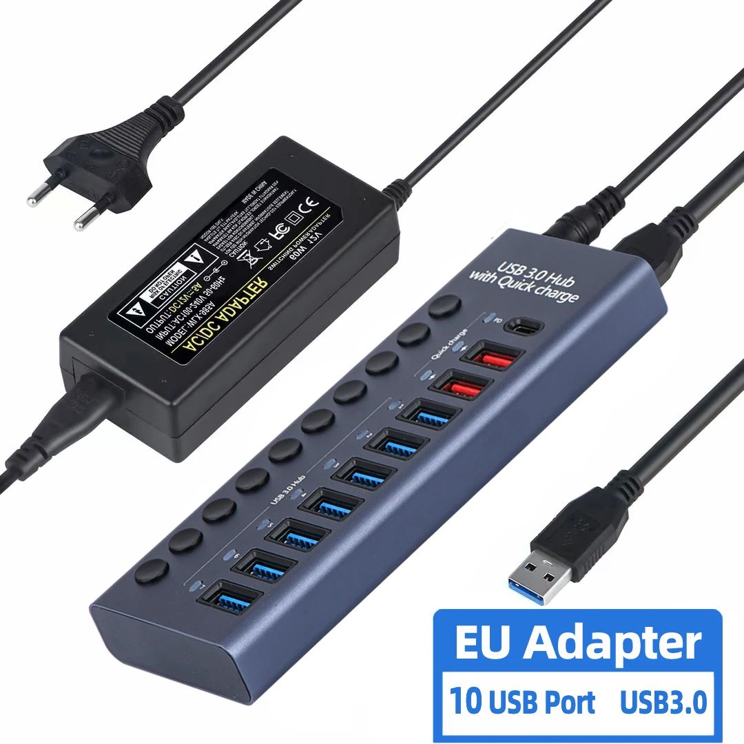 Farbe: 10port PD EU -Stecker