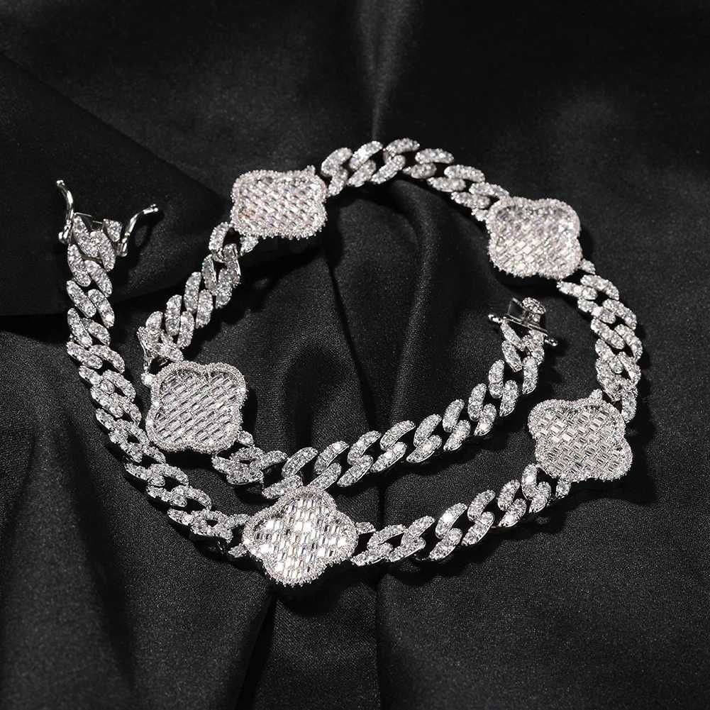 Collier Silver Sqaure CZ-22inch