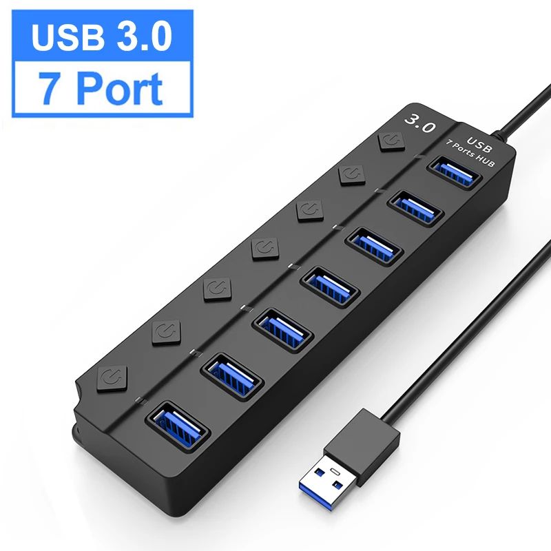 Farbe: 7 Port kein Adapter
