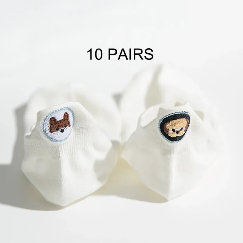 10 Pairs White