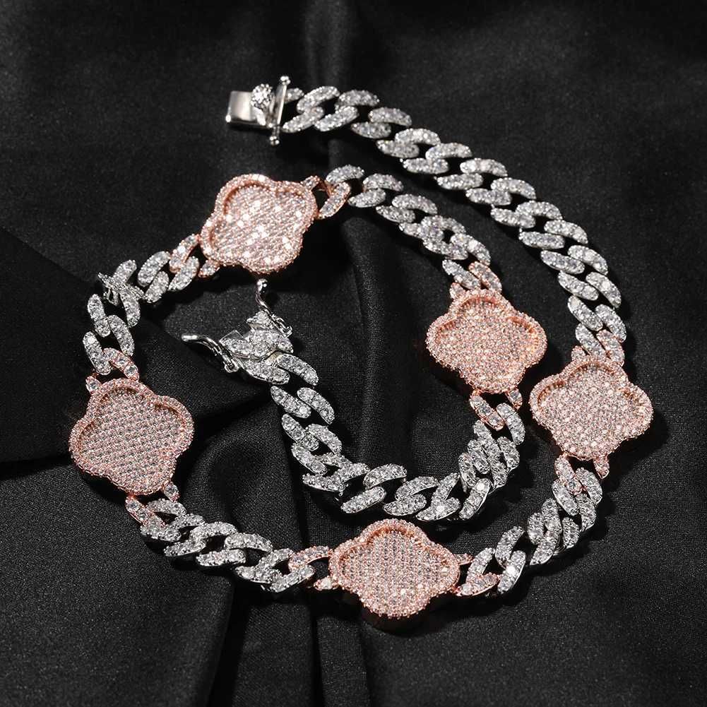 Collier Silver Rose Round CZ-18inch