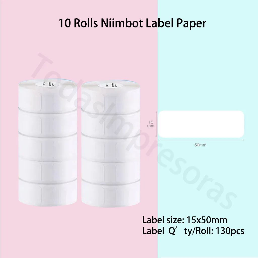 Färg: 10 rullar papper 15x50