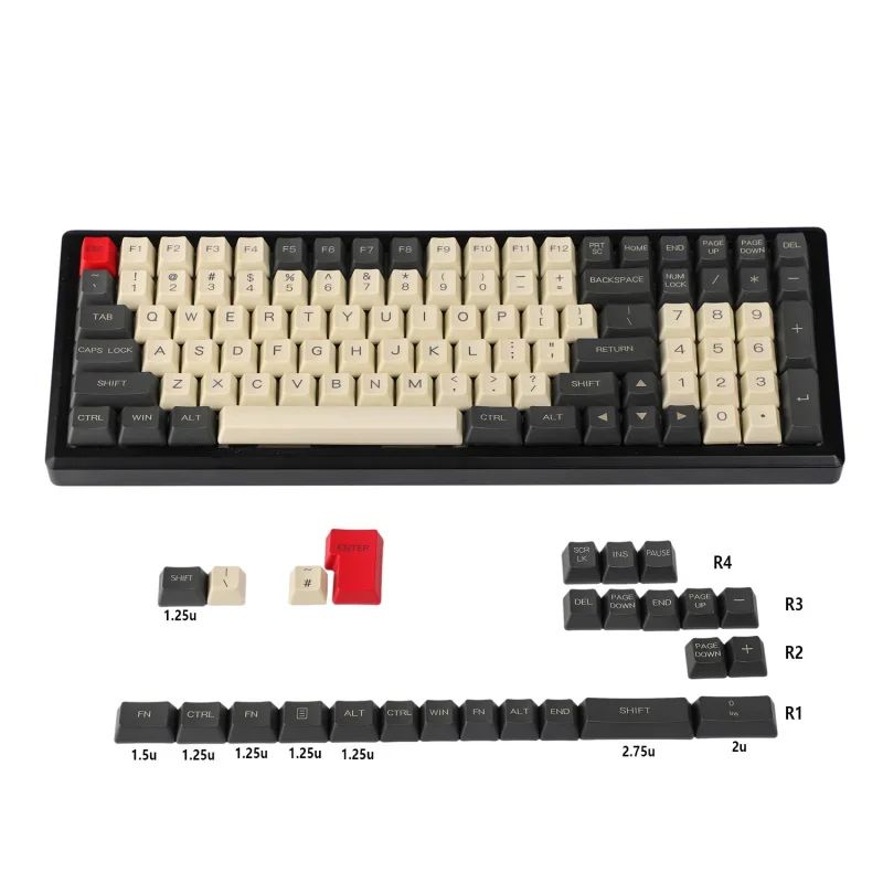 Color:Gray Beige 125 keys