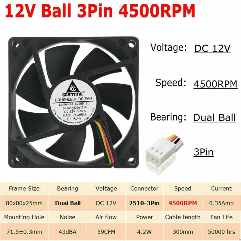 Cor da lâmina: bola de 12v 3p 4500rpm