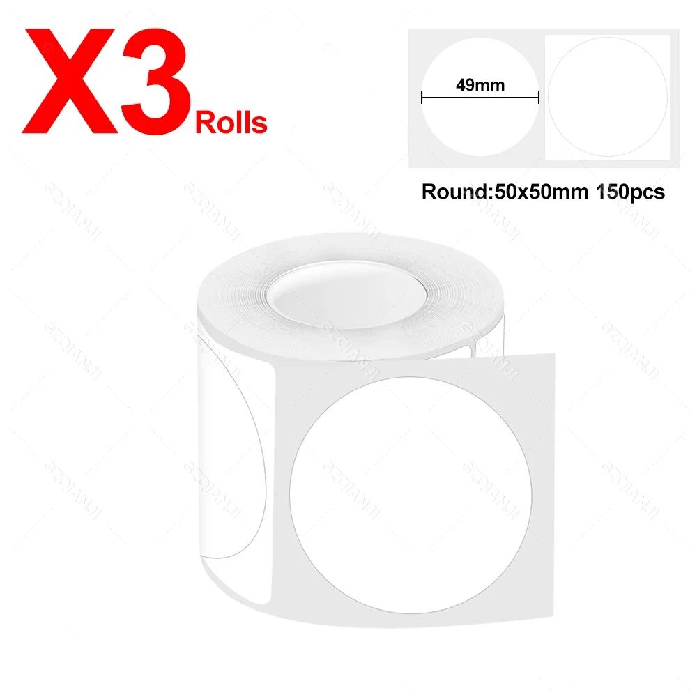 Couleur: 3rolls 50-50 mm rond