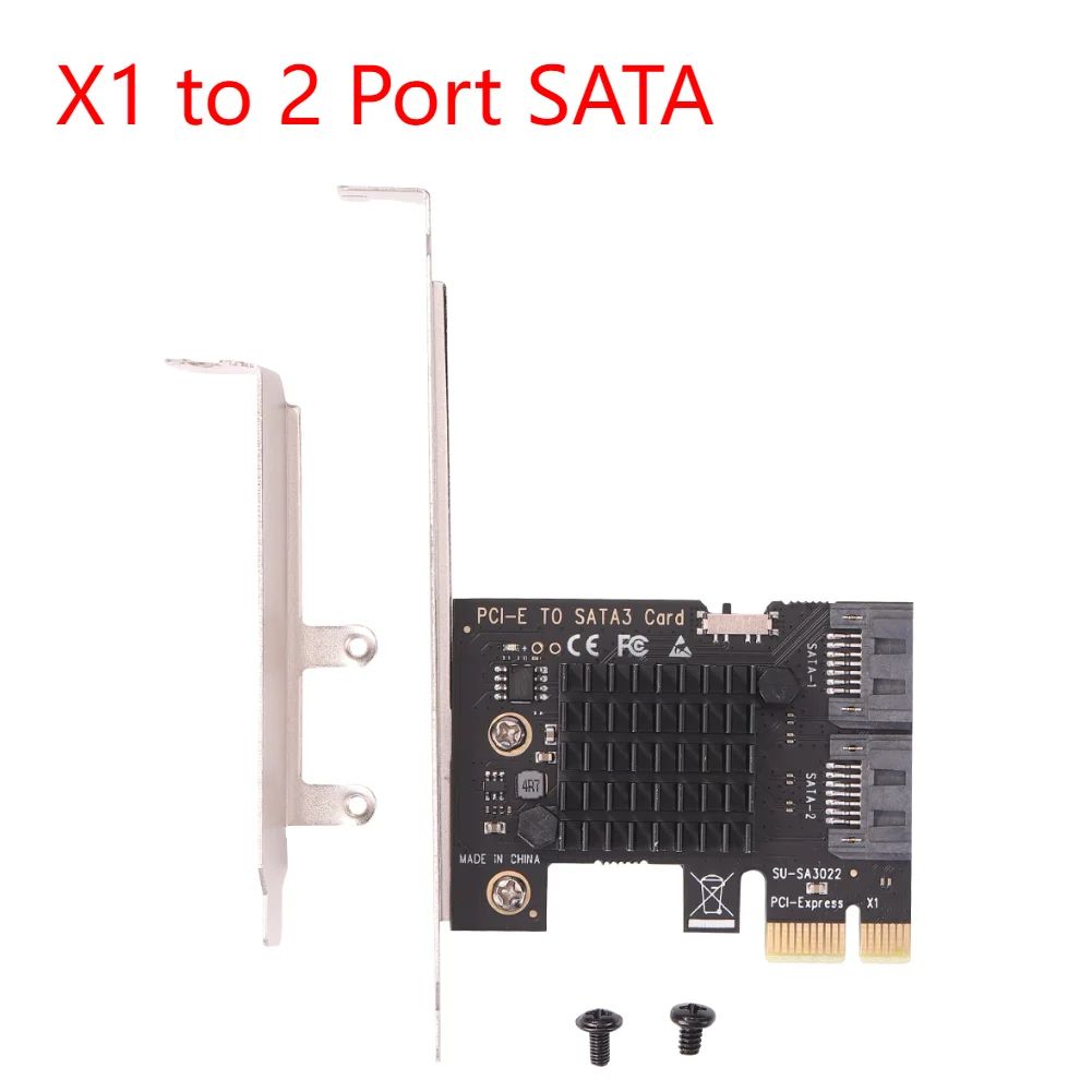 Color:X1 to 2 Port SATA