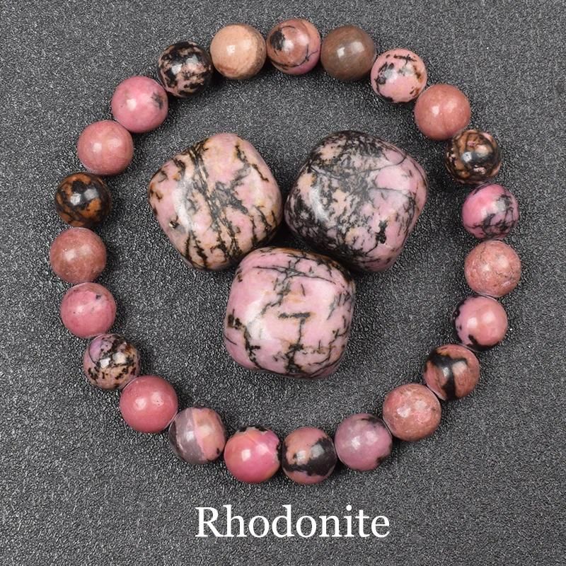 Perles de 6 mm 17cm-6,7 pouces 1 Rhodonite