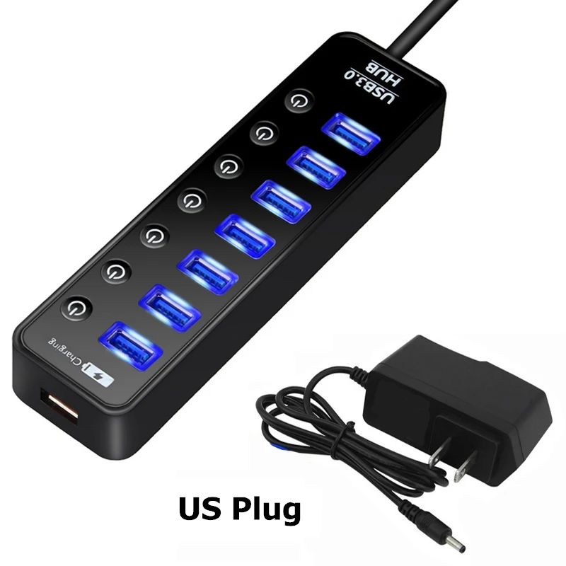 Couleur: 7 Port avec US PLIG