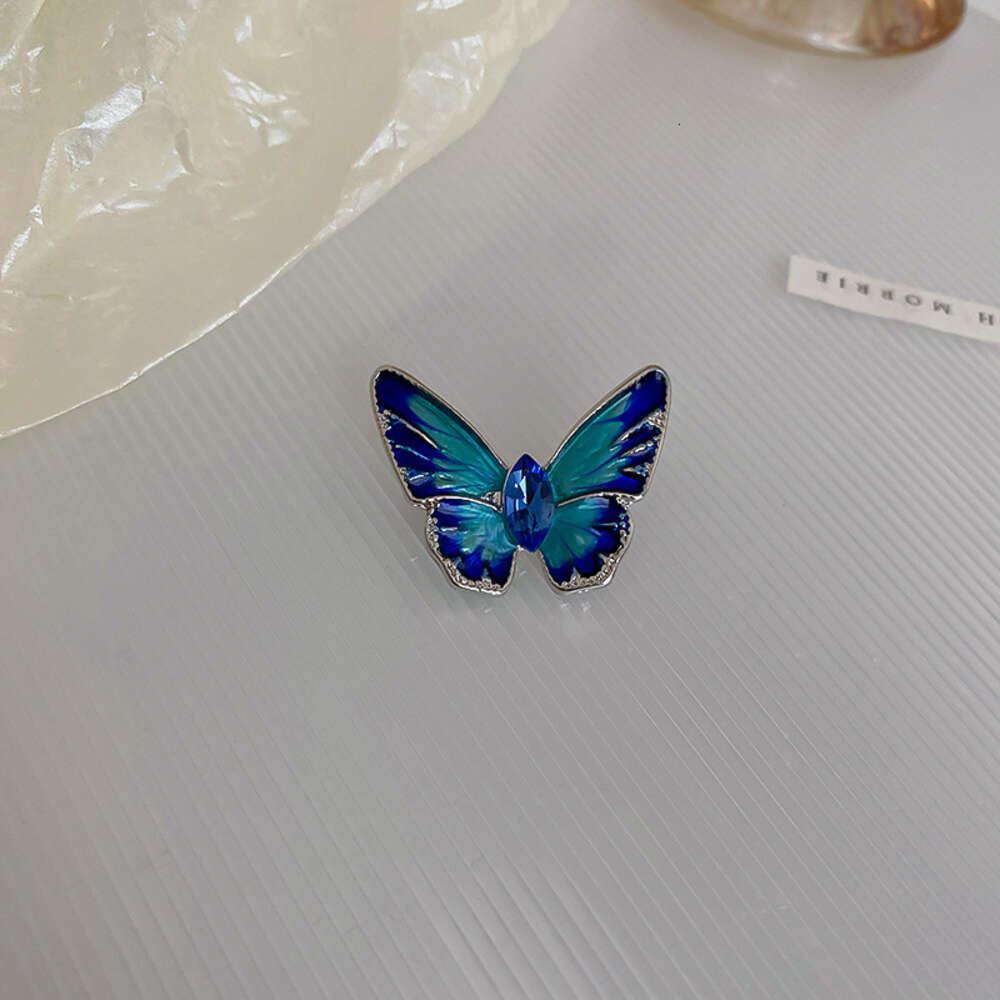 9 # brooch - blue butterfly