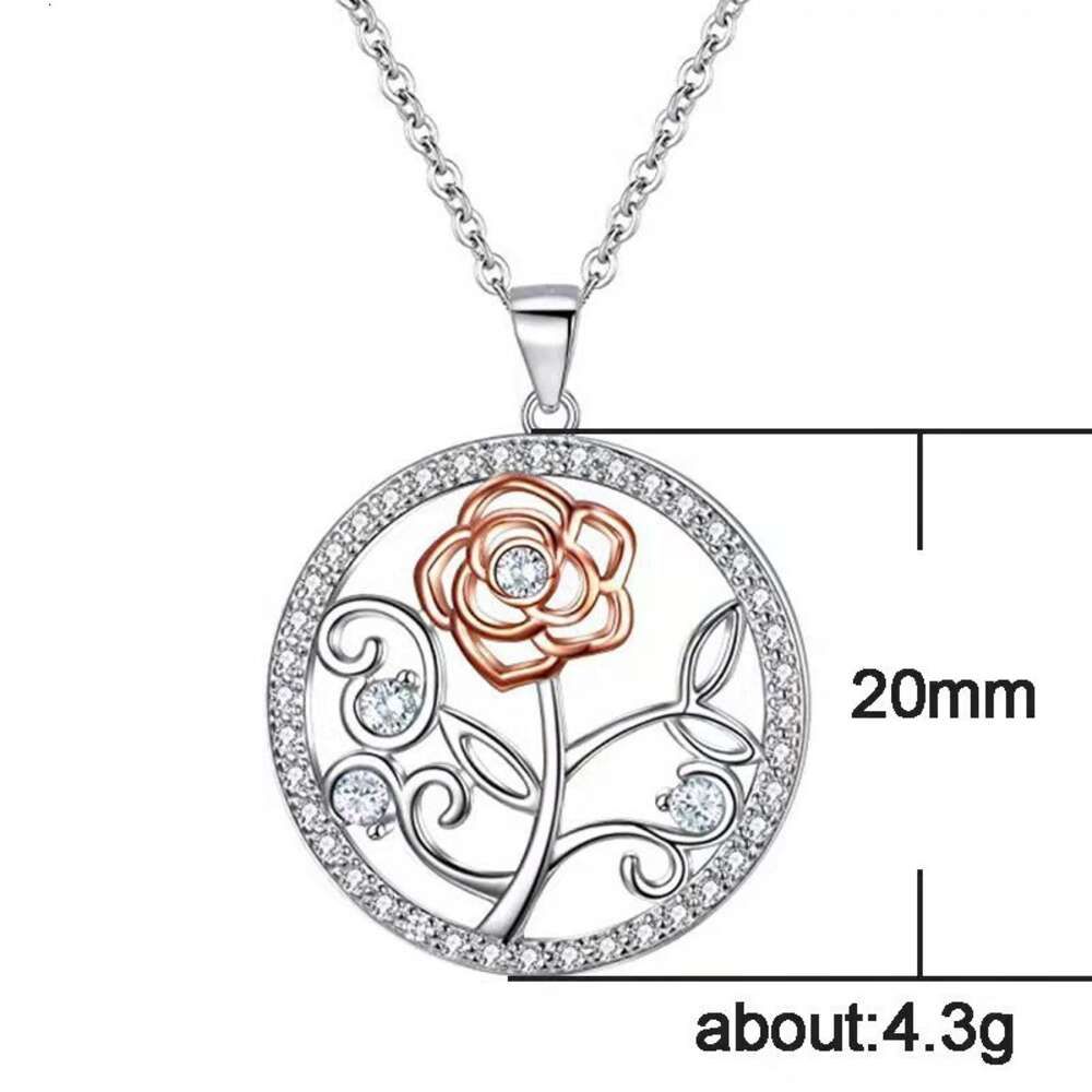 Collier rose rond