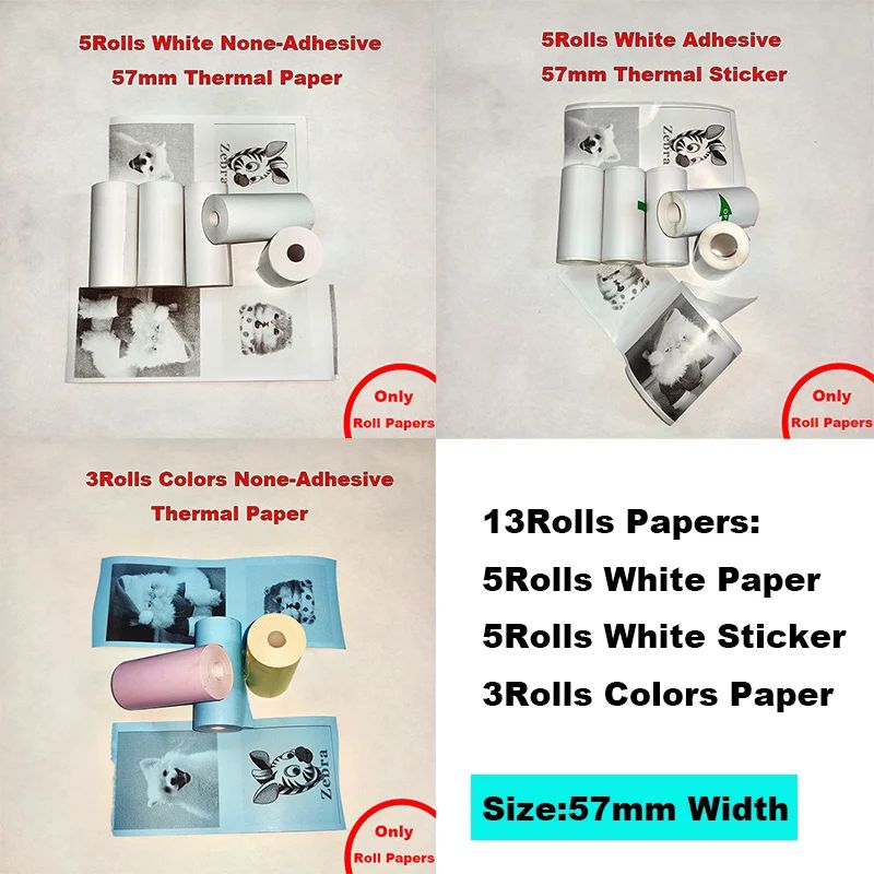 Kleur: 13 Rolls Only Paper