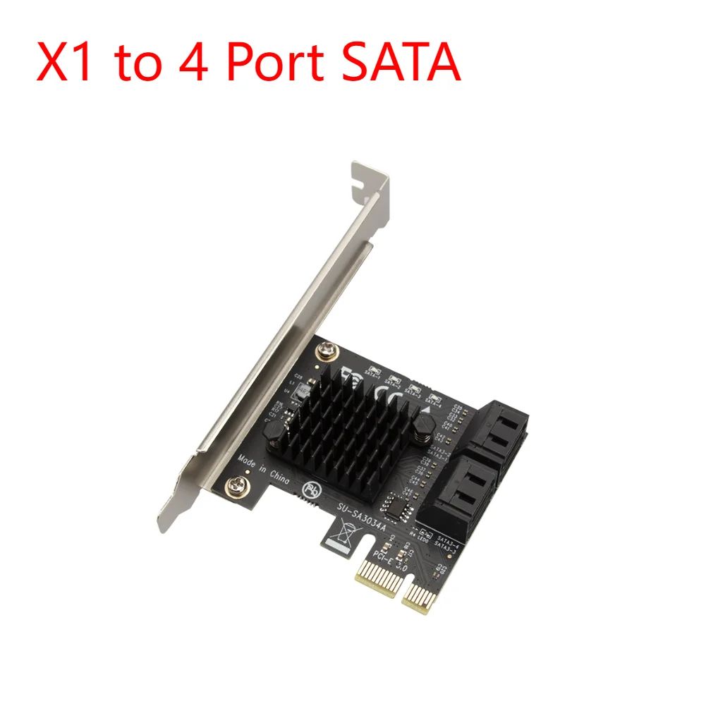 Color:X1 to 4 Port SATA