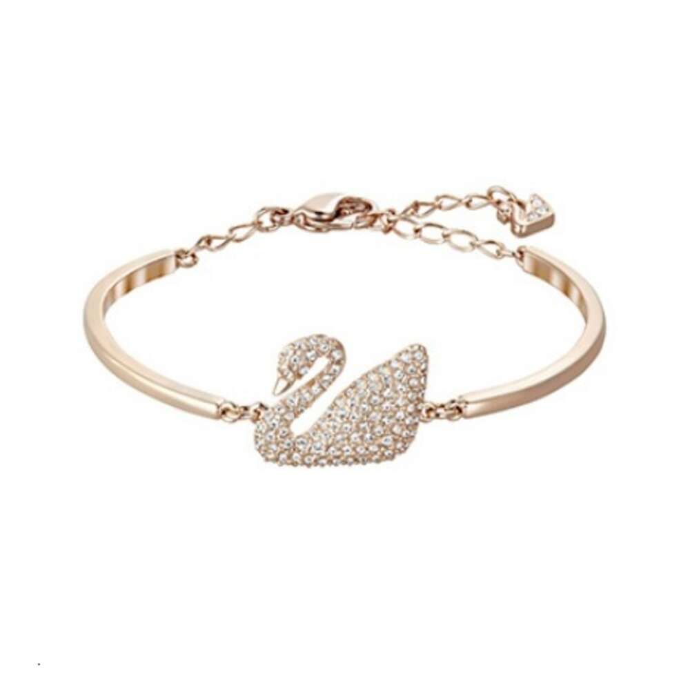 Rose Gold White Swan Armband