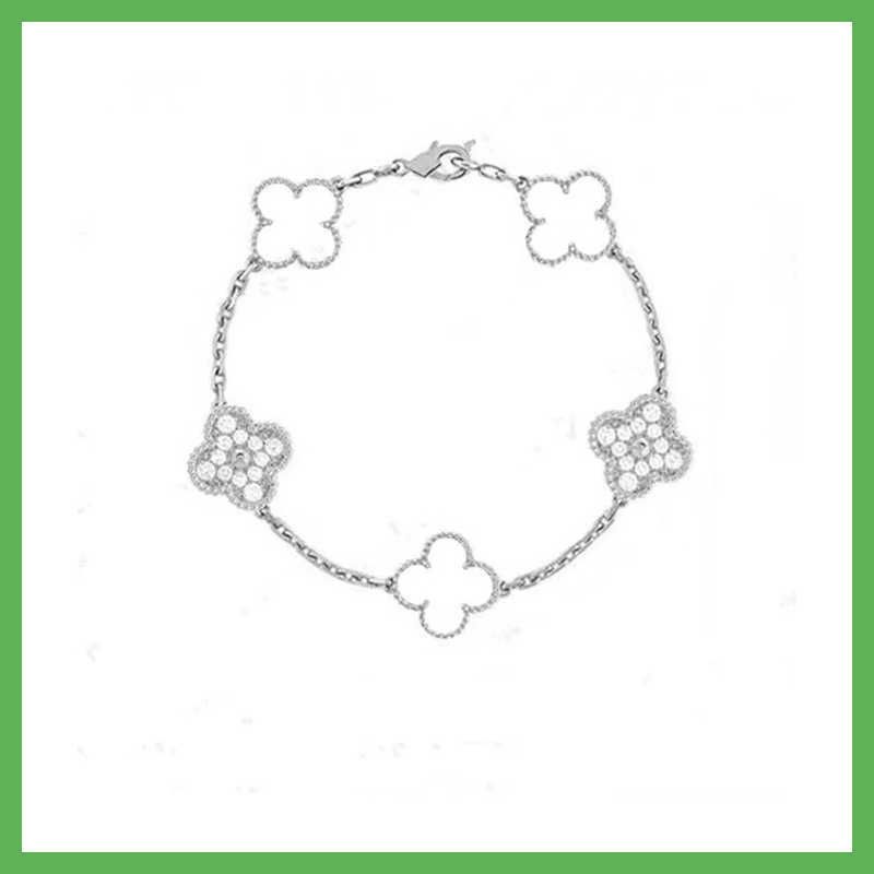 Five Flower Bracelet - Platinum - Whit3