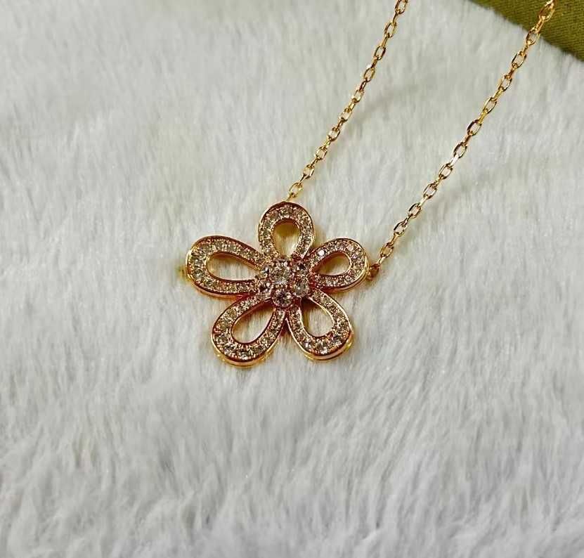 Rose Gold Sunflower Necklace-925 Silver