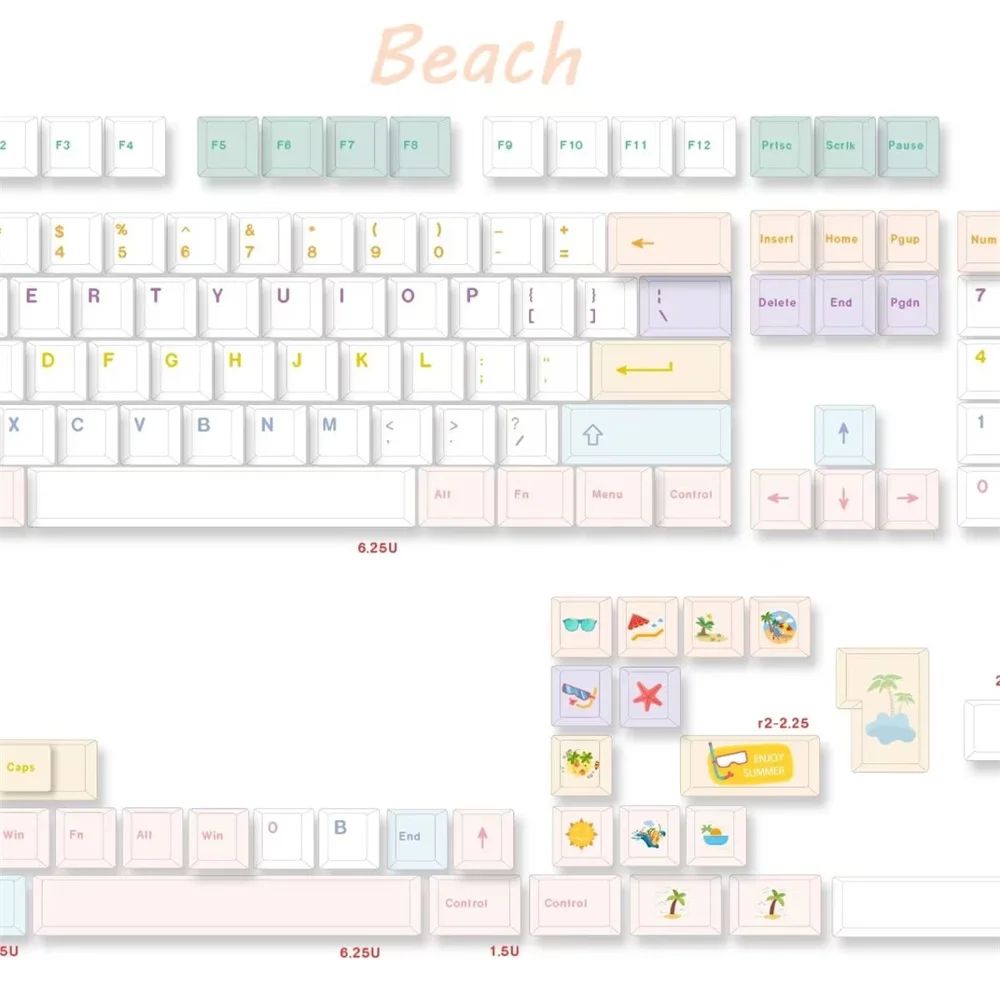 Colore: keycap sulla spiaggia