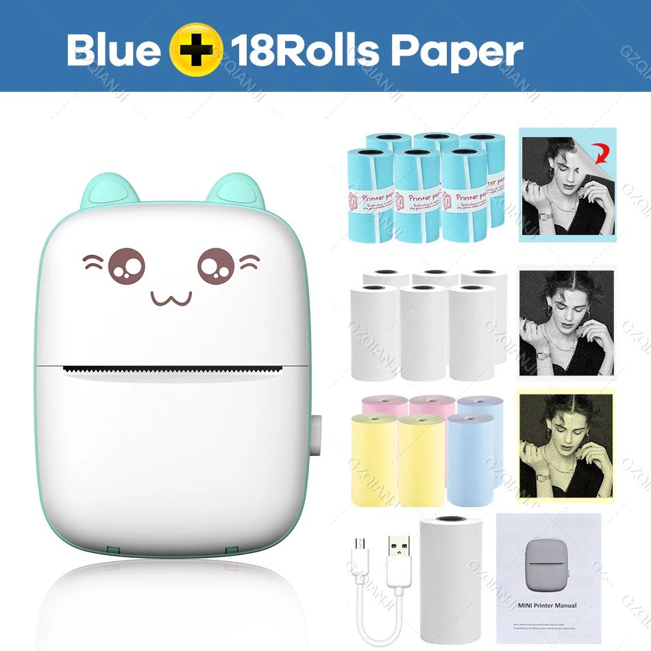 Couleur: bleu ajouter 18rolls