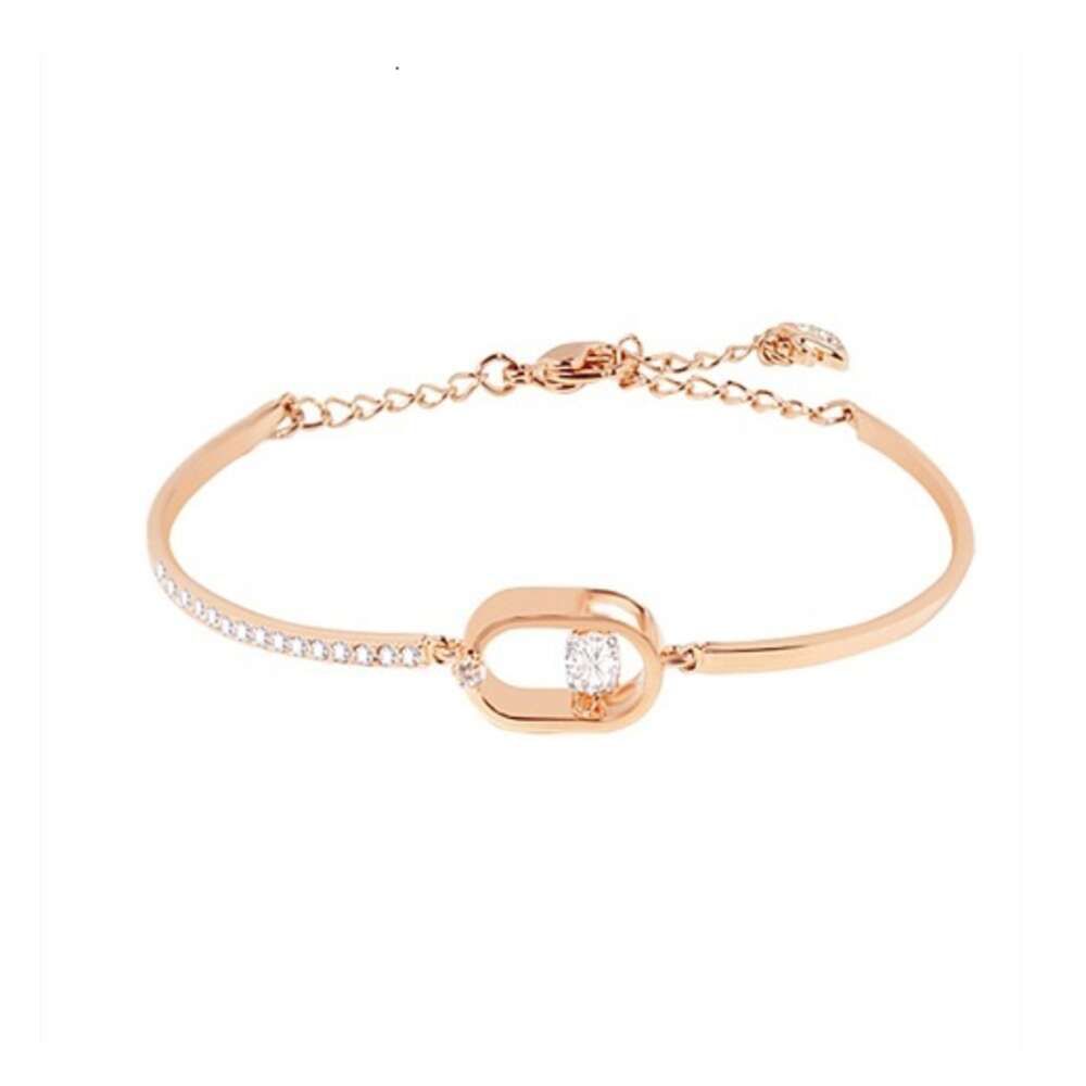 Rose Gold Oval Slagande hjärtarmband