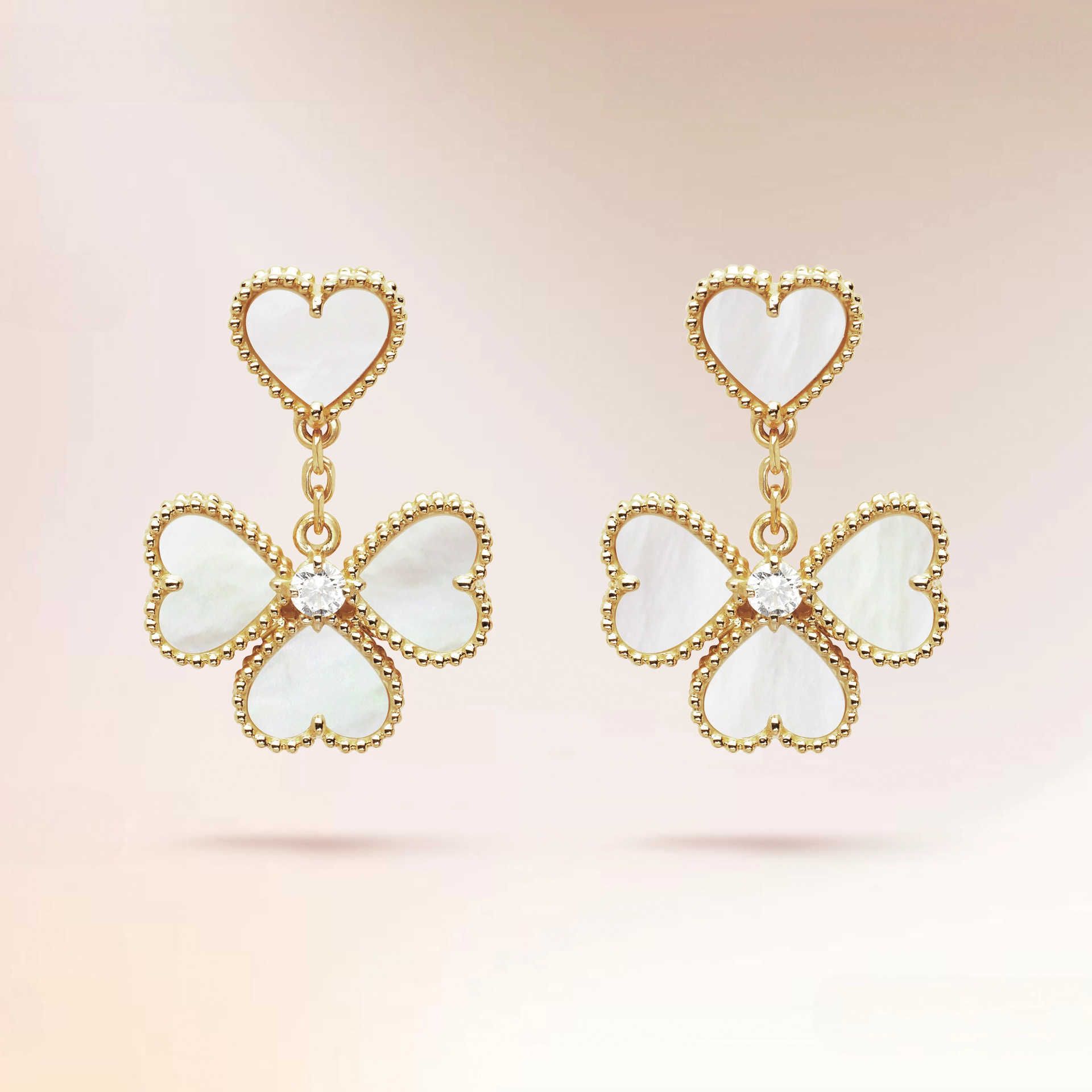 Love+Love Earrings Gold