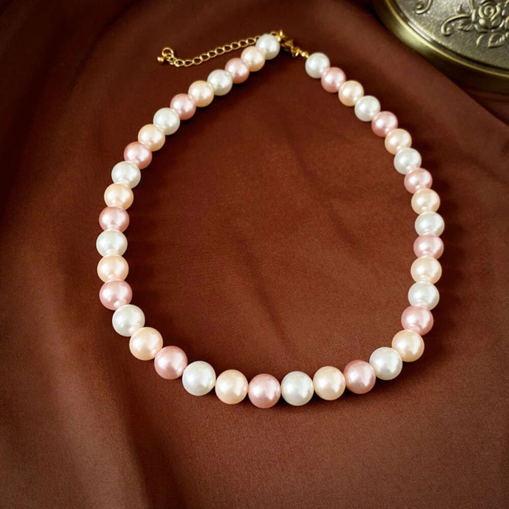 10 # Halskette - Pink 10mm