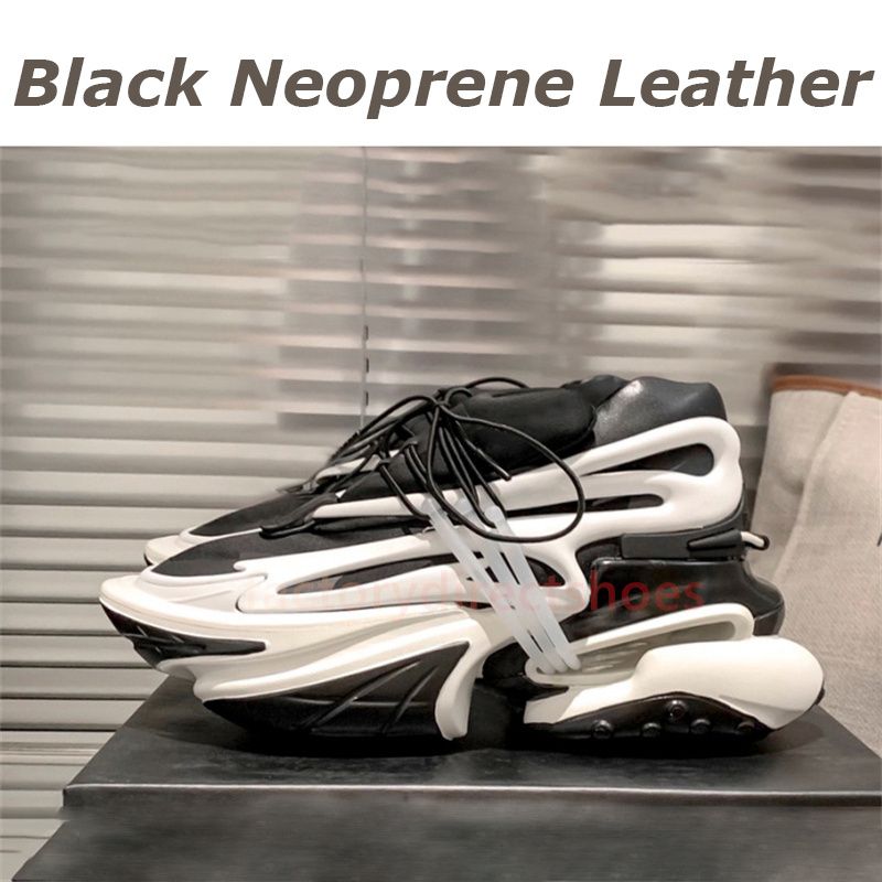 02 Black Neoprene Leather