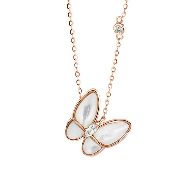 Coquille blanc Rose Gold-925 Silver