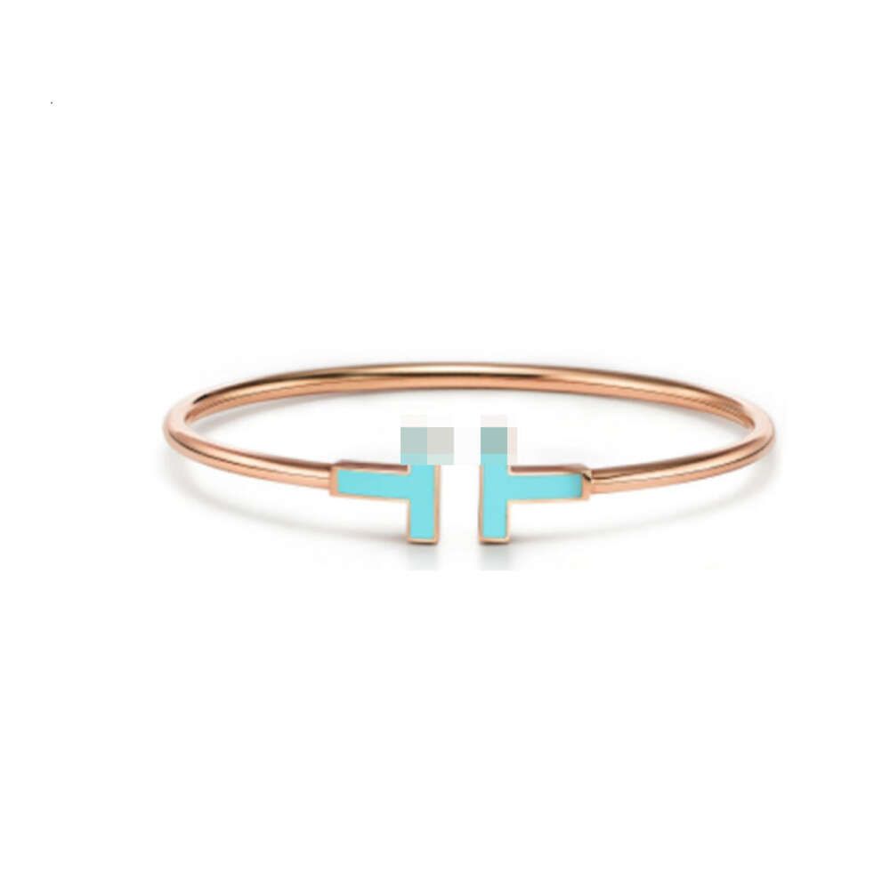 Rose Gold Blue Double t