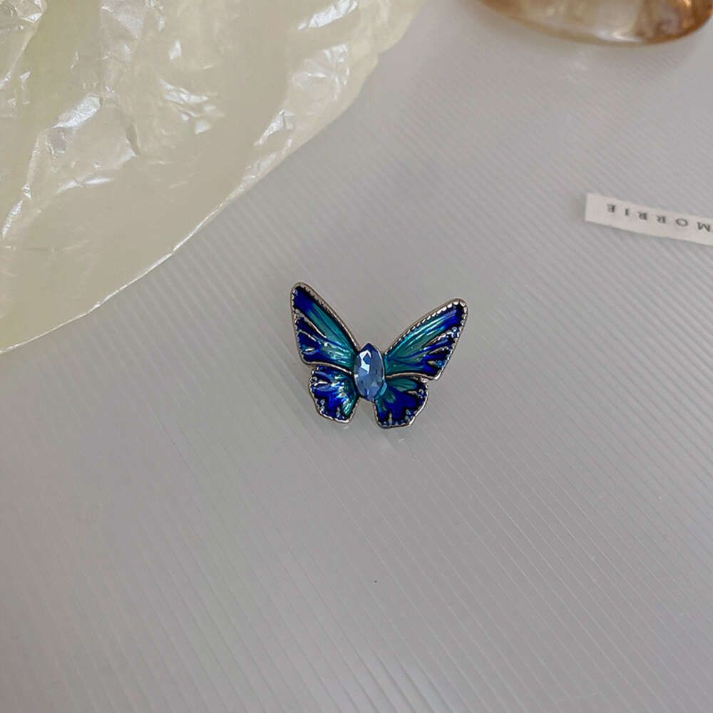 8 # brooch - blue butterfly